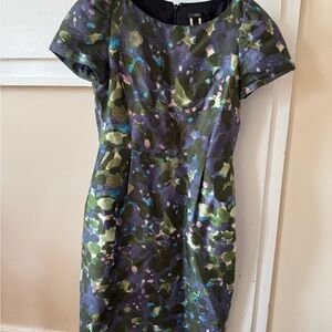 J. Crew Multicolor Floral Midi Dress